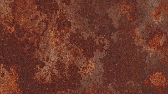 Rusty and corroded metal surface texture, with a mix of brown and orange hues.