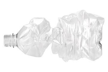 Obraz premium crumpled plastic bottle on a white background isolated on white background
