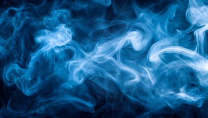 Obraz premium Abstract blue smoke background with soft flowing shapes and atmospheric texture.