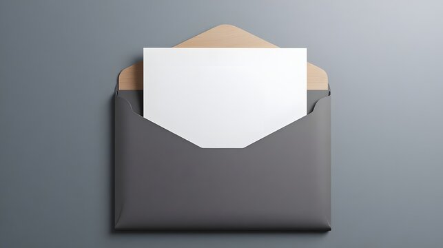 Send heartfelt messages with a blank card in a stylish envelope against a neutral background, perfect for invitations, announcements, or special notes