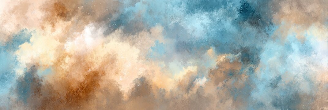 Abstract cloudscape with warm and cool tones, resembling a cloudy sky