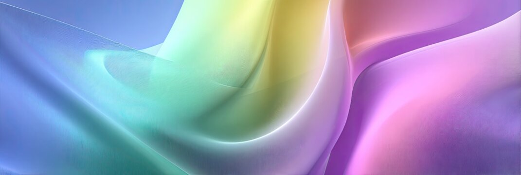 Abstract colorful silk cloth, gradients of rainbow hues forming flowing textures