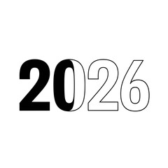Bold modern 2026 text design signifies future planning, innovation, and new beginnings