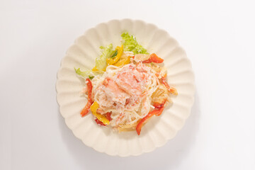 蟹パスタサラダ