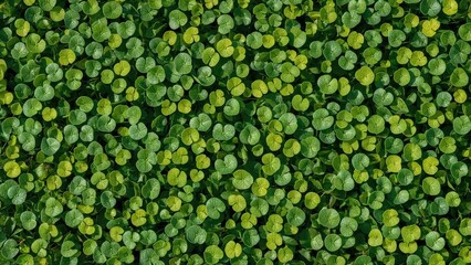 Green aquatic plants covering the water surface in dense, lush growth.