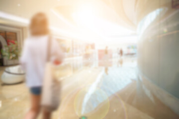Abstract bokeh shopping background in China