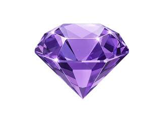 A stunning faceted amethyst gemstone sparkles with brilliant light reflections set against a pure black background highlighting its exquisite purple hue and captivating clarity a symbol of luxury and