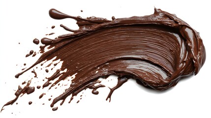 Rich Cocoa Swatch: A captivating display of rich, dark cocoa in a luscious smear, presenting a symphony of texture and depth.