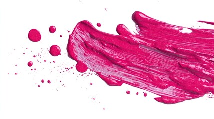 Burst of Crimson: A vibrant splash of crimson paint erupts with dynamic energy, showcasing the raw beauty of abstract expressionism.