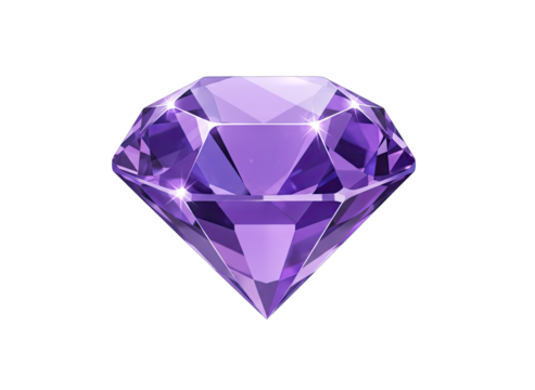 A stunning faceted amethyst gemstone sparkles with brilliant light reflections set against a pure black background highlighting its exquisite purple hue and captivating clarity a symbol of luxury and