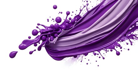Purple Splash Abstract: A dynamic and expressive display of purple paint in motion, capturing the fluidity and vibrancy of color.