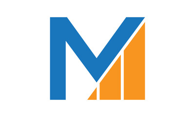 Modern Letter M finance logo	
