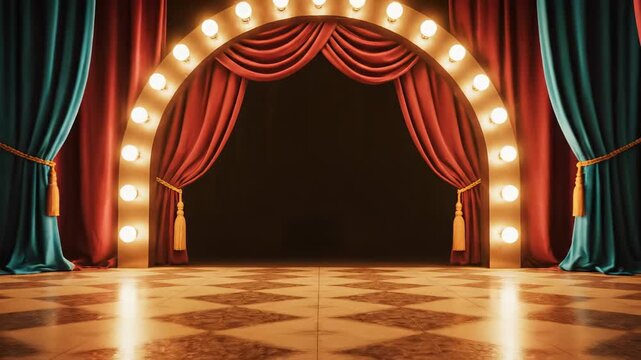 Step right up and experience the magic of live theatre with this stunning vintage stage, perfect for showcasing talent and creating captivating performances