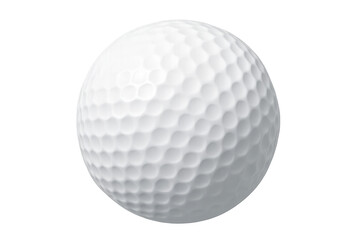 White golf ball with dimpled surface, ready for play. Representing sport, game, and competition for professional and amateur players