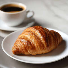 croissant and coffee