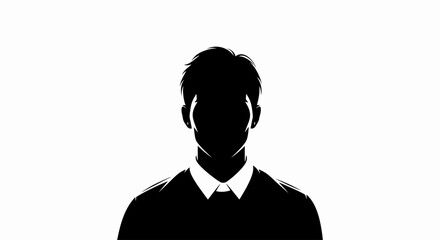 Exploring the enigmatic outline of an unknown individual, this abstract silhouette represents the universal concept of identity and privacy in modern digital spaces