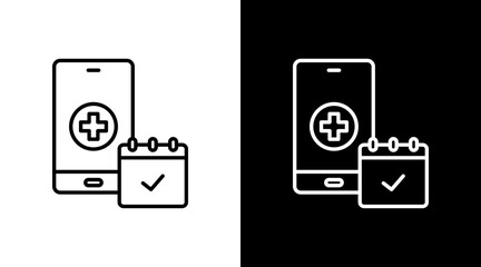 Appointment White Icon Set Design