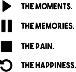 Moment  word text  design illlustration 