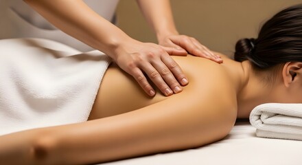 Relaxing Back Massage Therapy Session for Wellness and Stress Relief.