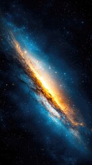 A vibrant image of a galaxy with bright light and stars, showcasing the beauty of space.