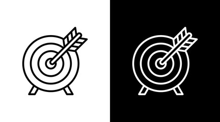 Target Arrow With Icon Set Design