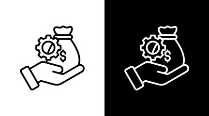 Hand With Money With Icon Set Design