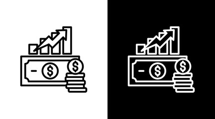 Money Growth With Icon Set Design