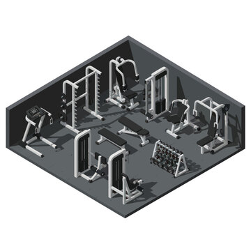 Isometric Gym Equipment Collection for Fitness and Workout.