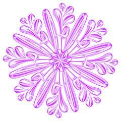 Nature-Inspired Mandala Emblem with Bloom and Leaf Details