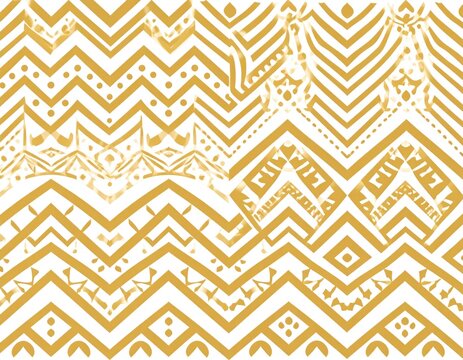 Zigzag design with yellow and white patterns