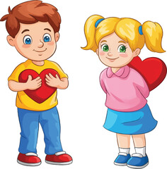 boy and girl with a gift