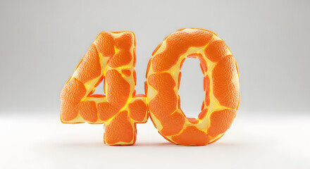 Happy 40th Birthday Number