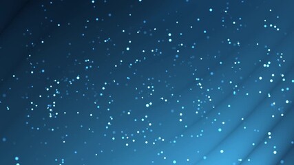 Sparkling white lights on blue background, suitable for backgrounds, holiday cards, and festive designs in winterthemed projects.