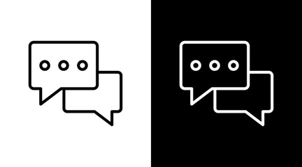 Chat With Icon Set Design