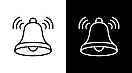 Notification Bell With Icon Set Design