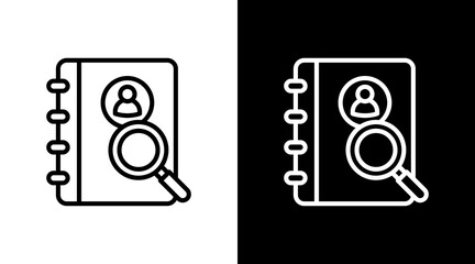 Contact Search With Icon Set Design