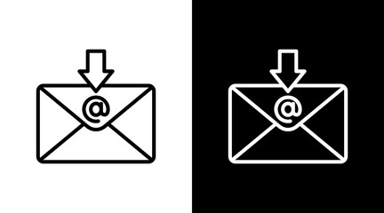 Email Inbox With Icon Set Design