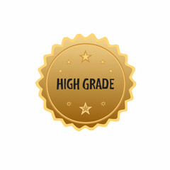 High Grade Badge in Elegant Gold Style for Premium Labeling