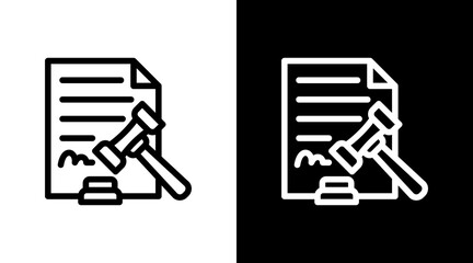 Legal Document With Icon Set Design