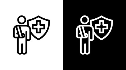 Casualty Insurance With Icon Set Design