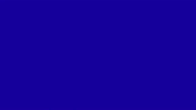Green electric effect animation on blue screen