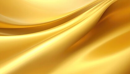 A golden wave of fabric, showcasing smooth flowing lines and a luxurious appearance. The fabric's rich color and gentle folds evoke a sense of elegance and sophistication