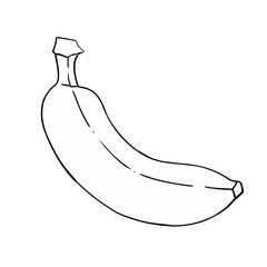 Line illustration of a banana