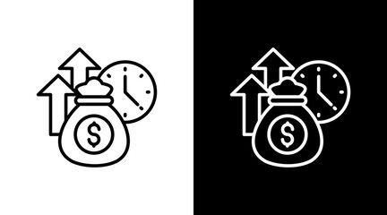 Time Is Money With Icon Set Design