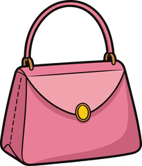 pink bag isolated on white