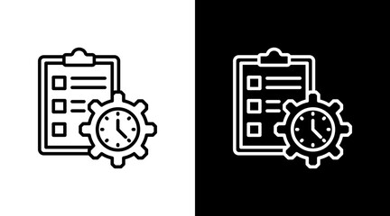 Project Timeline With Icon Set Design