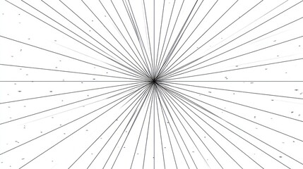 Obraz premium Geometric linear explosion radiating from a central point, minimalist artwork
