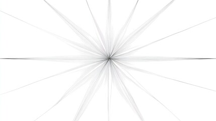 Obraz premium Abstract, radial design with lines emanating from a central point on a white background