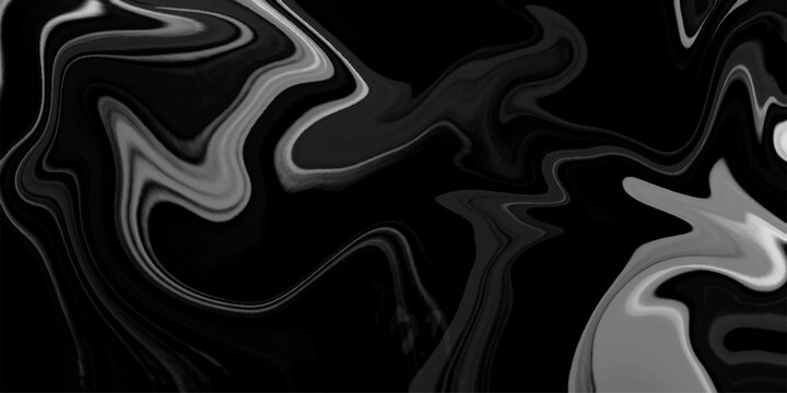 Marble texture white, black color and grunge for design background. ebru aqua paper and silk print. Liquid Marbling black and white effect background. Monochrome abstract style vector bg. 