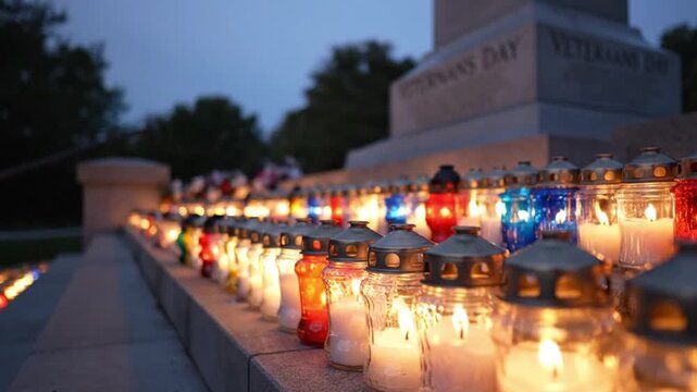 Veterans Day Candle Monument